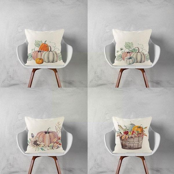 

pillow case pumpkin letter print happy halloween cushion sofa decor throw waist home car cover s l1v6