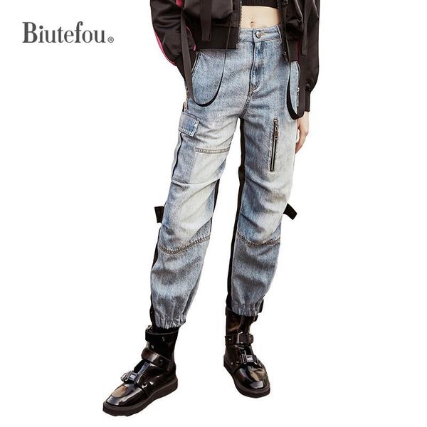 

women's jeans 2021 spring and summer denim straight pants women arrival patchwork, Blue