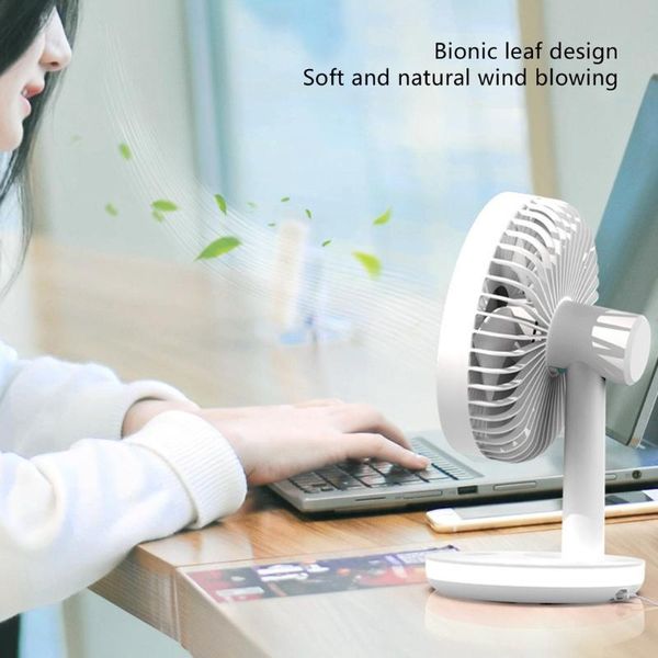 

electric fans 3 speed personal small desktable quiet with soft night light fan for home office car outdoor travel