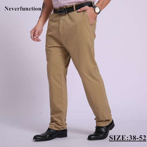 

pant plus size 38-52 men khaki blue black business style casual fashion office leisure simple cotton male straight trousers