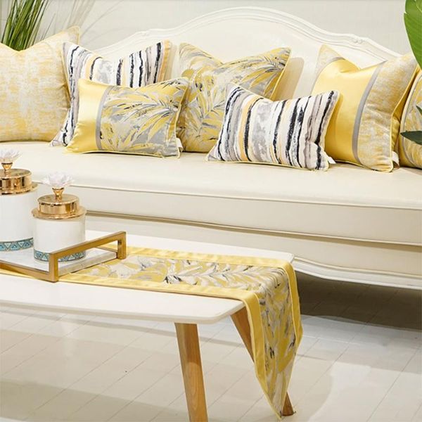 

elegant oriental yellow pillow/almofadas case,modern design seat back cushion cover 45 50 60,retro decorative throw pillow case cushion/deco