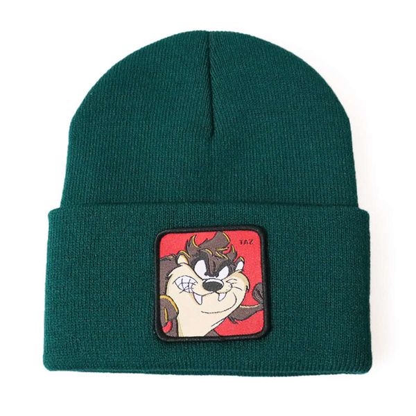 

hat animal whirlwind dog taz knitted hat wool hip hop ski pullover hat, Blue;gray