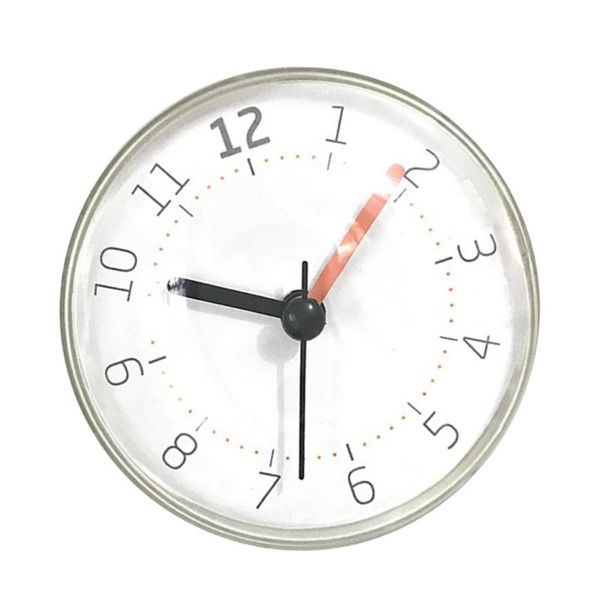

1pc waterproof suction wall clock decorative mini decor anti-fog for bathroom kitchen dining room without batte clocks