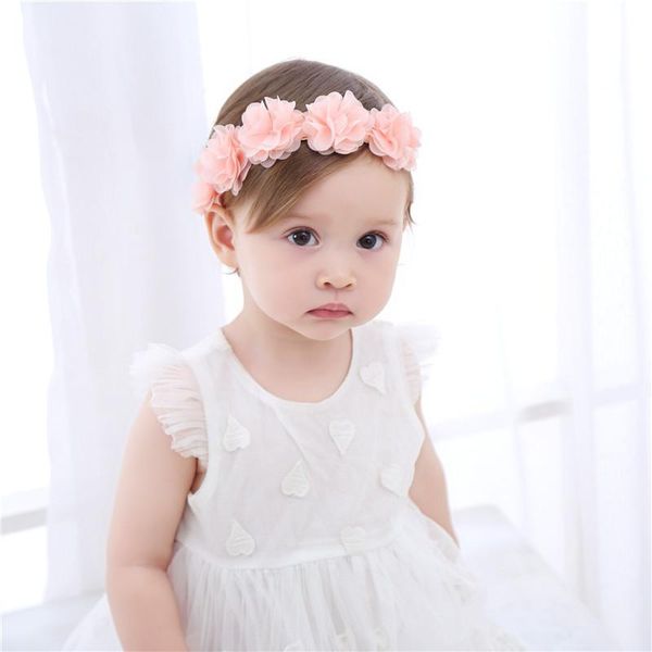 

hair accessories toddler baby girl kids elastic floral headband girls hairband headwear princess born infant, Slivery;white