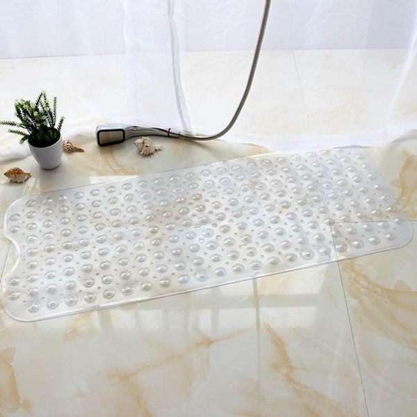 

40x100cm safety shower bath tub mat with suction cup non slip pvc bathroom mats ye-