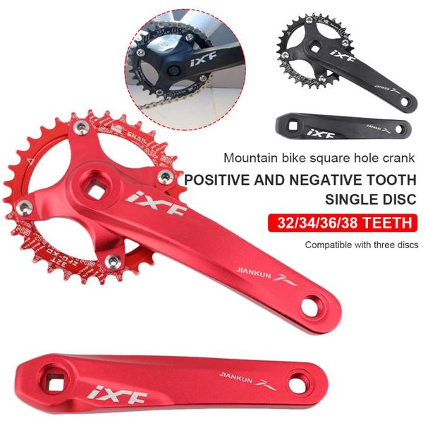

bike heels & chainwheels square hole crank sprocket aluminum alloy 104bcd and tooth plate 32t/34t/36t/38t mountain parts