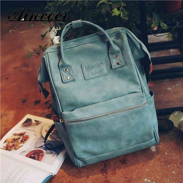 

bags fashion women leather backpack youth korean style shoulder bag lapschoolbags for teenager girls boys ce3524