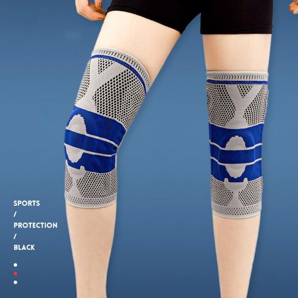 Ellenbogen Knie Pads Silikon Memory Feder Komprimiert Outdoor Basketball Laufen Bergsteigen Leggings Reiten Fitness Schutz Ge