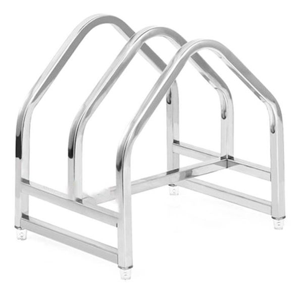 

thickened 304 stainless steel double-layer cutting board rack chopping kitchen shelf storage & organization