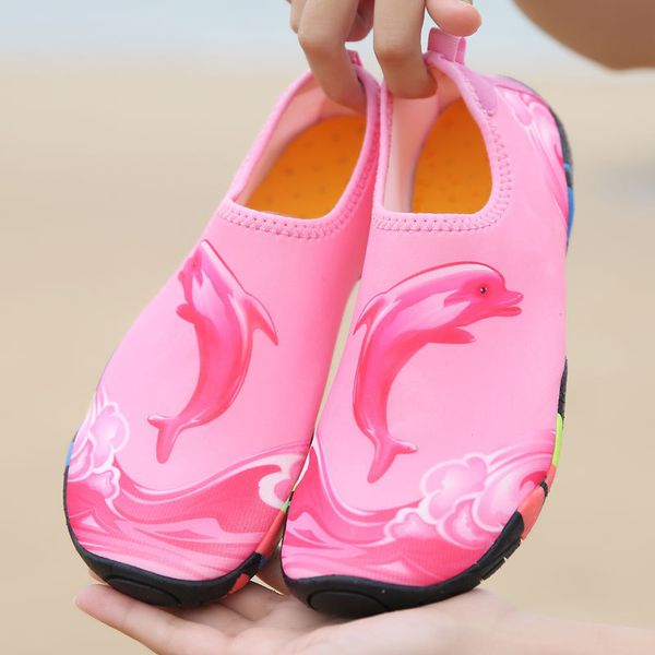 

70% off factory online children's swimming shoes upstream parent-child men's women's tourist rv light summer dolphin, Black