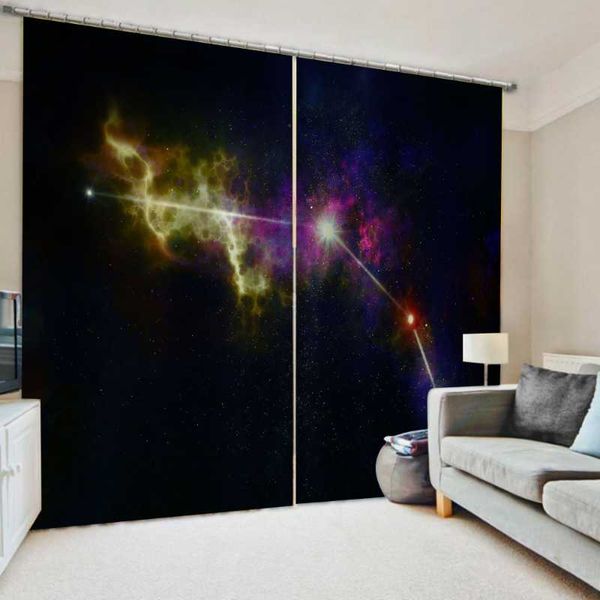 

curtain & drapes custom 3d black starry sky curtains bedroom living room windproof thickening blackout