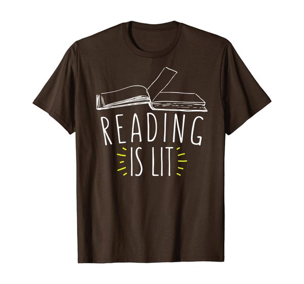 

library books club readaholic gift for reader reading is lit, White;black