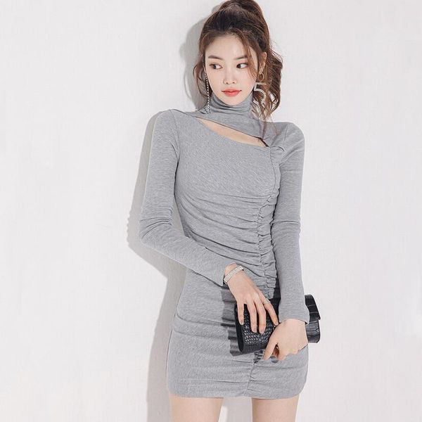 

casual dresses coigarsam fashion women dress gray 6341, Black;gray