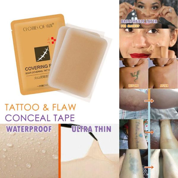 

temporary tattoos 1 pcs skin clothes concealer stickers tattoo scars cover artifacts waterproof fake color tape