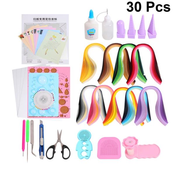 

other arts and crafts 1 set/30 pcs diy paper quilling strips set material art confetti painting writting tool for home school