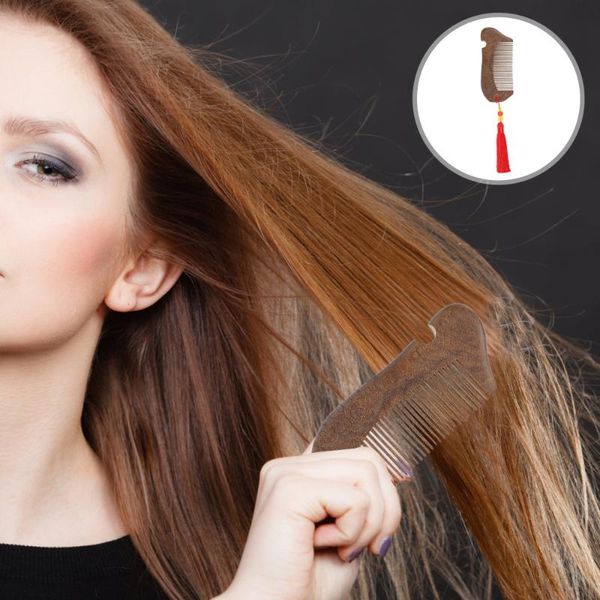 

hair brushes 1pc chic salon combs wood tassel sculptural styling, Silver
