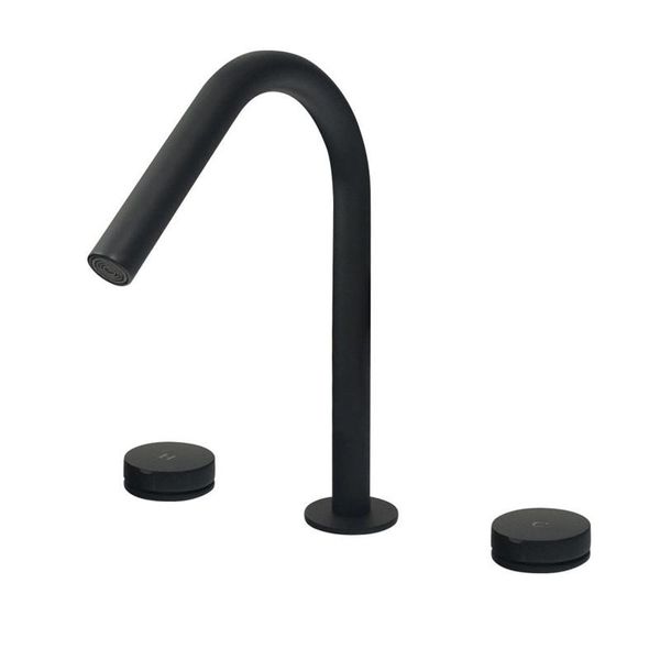 

bathroom sink faucets widespread basin brass vessel deck mounted dual handle 3 holes mixer tap black/chrome/brushed gold