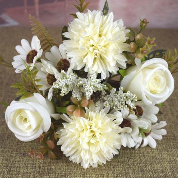 

decorative flowers & wreaths rose lavender imulation hydrangea artificial green plants fall silk decorate home decoration wedding bouquet