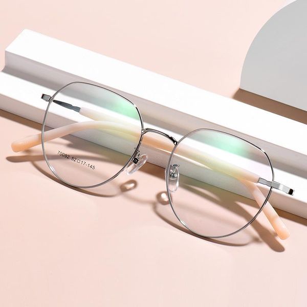 

sunglasses women blue light blocking computer glasses screen protection fashion young girls round spectacles frames for men anti uv400, White;black