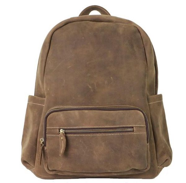 

horse leather men large backpack outdoor casual school bags high quality