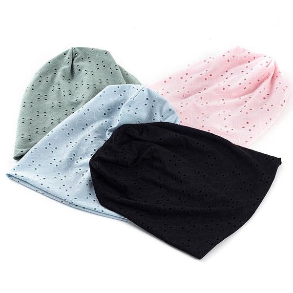 

daily outdoor beanie summer breathable hollow dot design ladies hat simple solid color decorative cap beanie/skull caps, Blue;gray