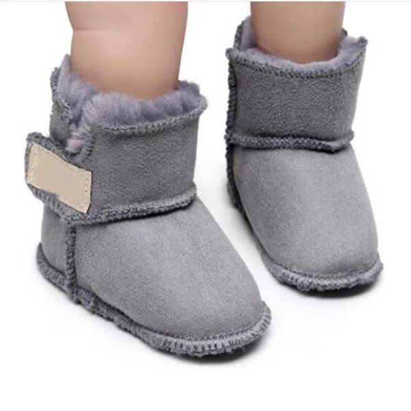 

winter classic toddler infant boots baby shoes kids boys girls comfortable warm boots, Black;grey