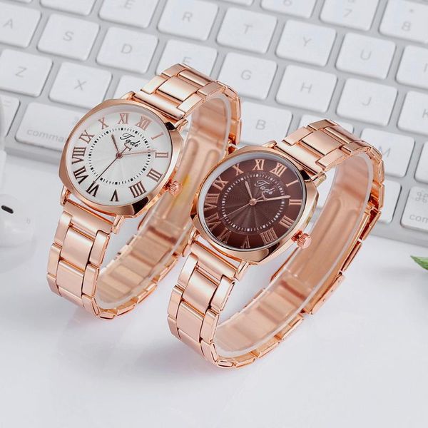 

wristwatches tadi quartz watch sleek minimalist stainless steel mesh belt analog wrist retro ladies lw, Slivery;brown