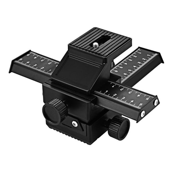 

pro 4 way magnesium alloy macro-focusing rail slider close-up shooting pography tripod head for dslr camera heads