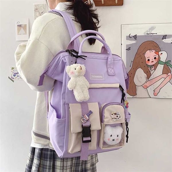 SEETIC Mode Schultaschen für Teenager Mädchen wasserdichter Rucksack Kawaii Frauen 211026