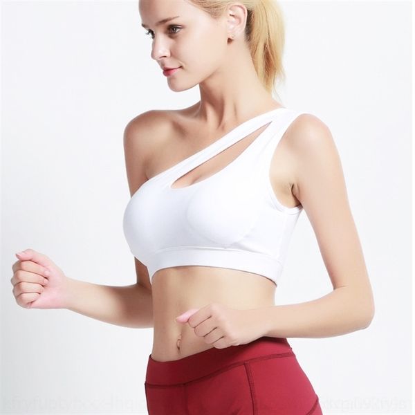 

lz8 sports shockproof back gathered professional women's underwear running fitness yoga underwear braquick drying one shoulder bra, Red;black