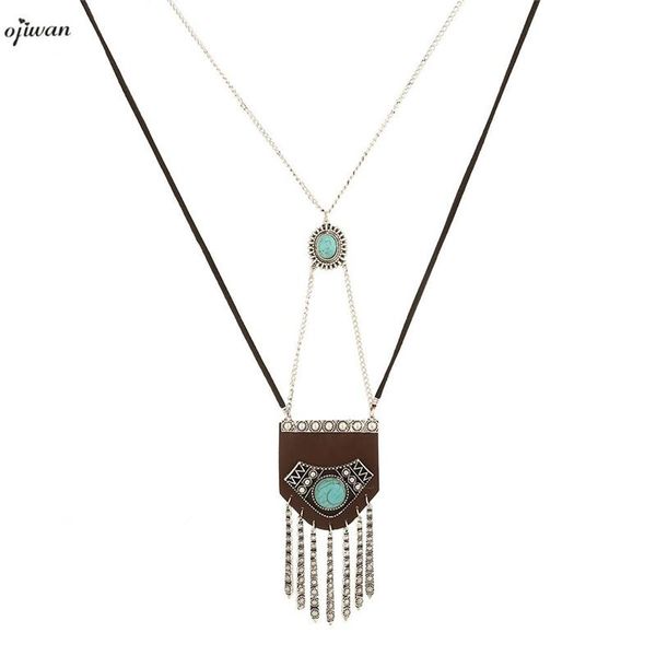 

fringe necklace hippie boho chic jewelry maxi collier plastron bohemian pendant necklaces, Silver