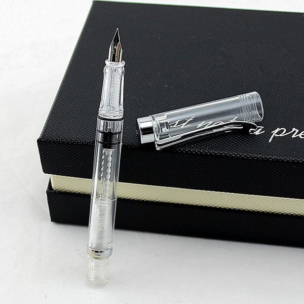 

student fountain pen transparent piston demonstrator pens