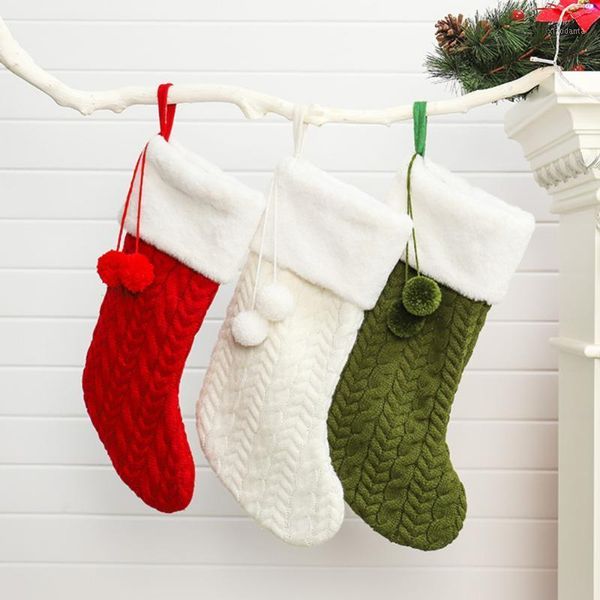 

christmas decorations plush stockings hanging up props xmas candy gift bag for party home festival decor supplies tree decoration
