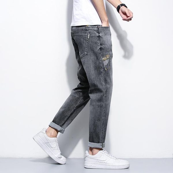 

baggy men's pants jeans for men trousers casual wide leg oversize, Blue