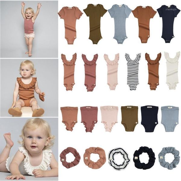 

jumpsuits born girl clothes mini malisma infant ruffles romper 2021 summer one piece jumpsuit baby 2 set shorts hair band, Blue