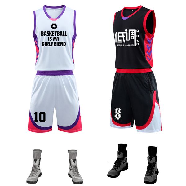 

tracksuit sport suit basketball men's and women's college students' sports training clothes group purchase competition team v, Gray