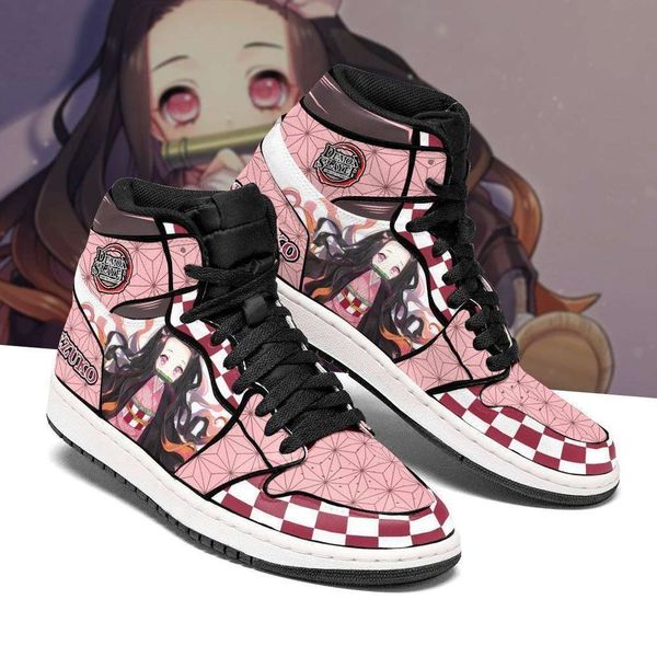 

customization nezuko sneakers costume demon slayer anime shoes