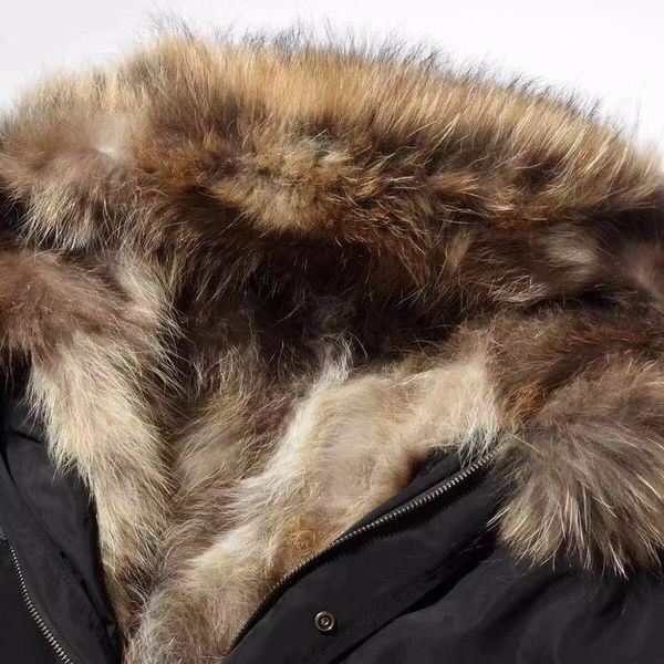 

men's down & parkas winter jacket men clothing 2021 fashion faux fur lining hooded mens parka solid thick jackets coats male y122, Black