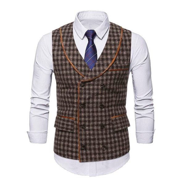 

men's vests business for men slim fit mens suit vest swallow gird print male waistcoat gilet homme casual sleeveless formal, Black;white