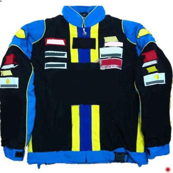 

f1 racing suit college style jacket european and american winter coat black a068