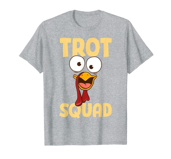 

funny 5k marathon thanksgiving turkey trot squad t-shirt, White;black