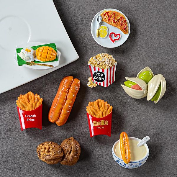 

fridge magnets magnet nordic ins personality creative solid refrigerator sticker popcorn magnetic potato chips home decoration
