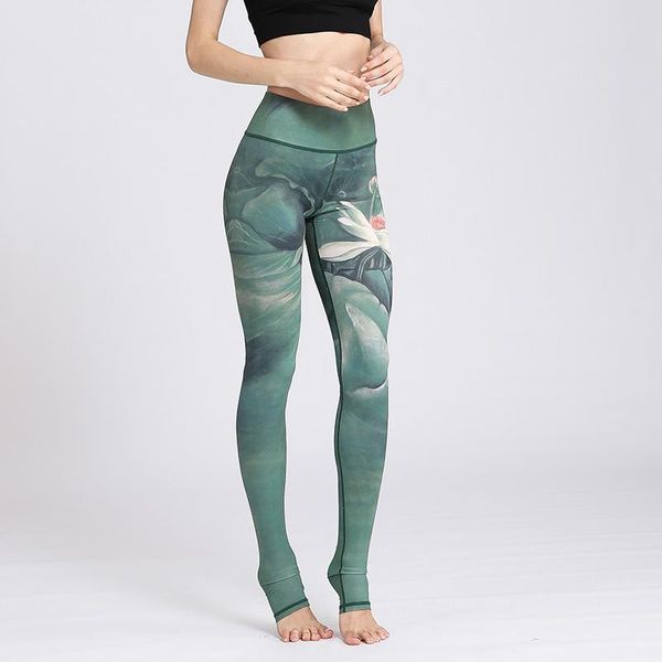 

yoga outfit high waist panties fitness sports tight running quick dry print leggings for women pants