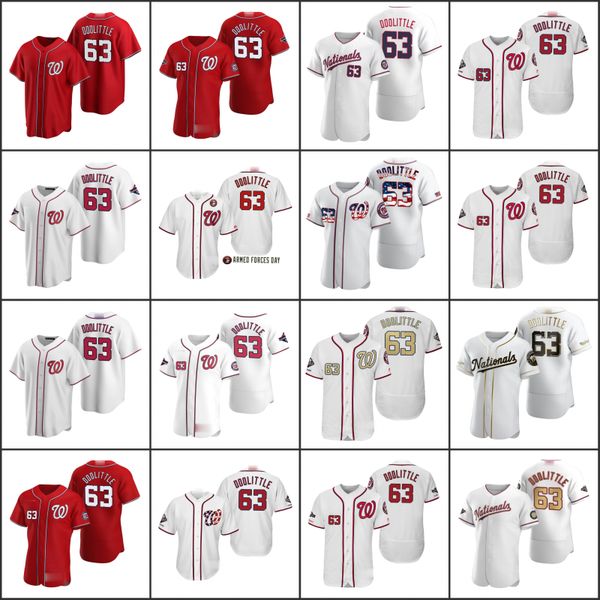 

washington nationals men 63 sean doolittle women youthjersey, Black;red