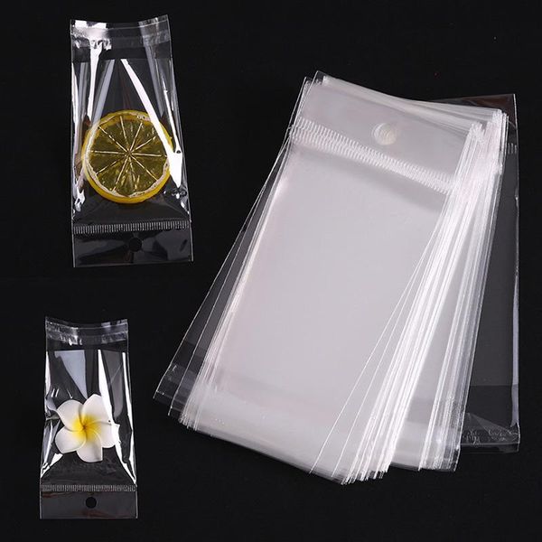 

gift wrap 100pc transparent opp self-adhesive plastic bags cellophane bag for earringsgift candy jewelry self-sealing packaging