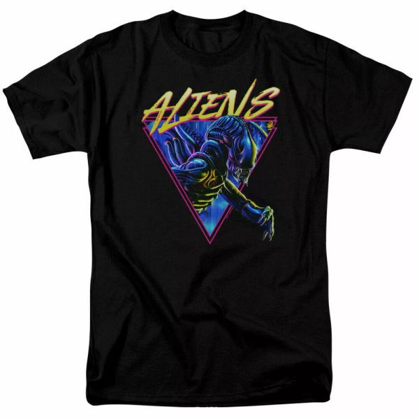 

alien neonmorph t shirt licensed sci-fi horror movie retro classic tee new black, White;black