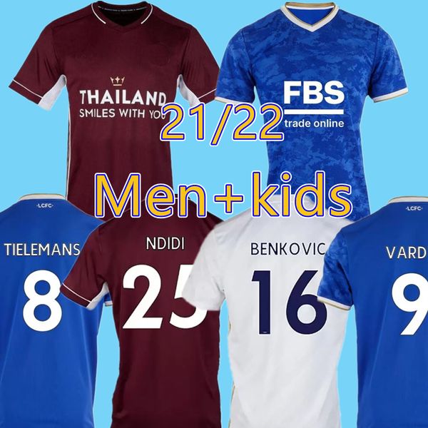 

leicester soccer jersey 21 22 football shirt city 2021 2022 vardy ndidi maddison iheanacho tielemans gray barnes morgan ricardo uniforms men, Black;yellow