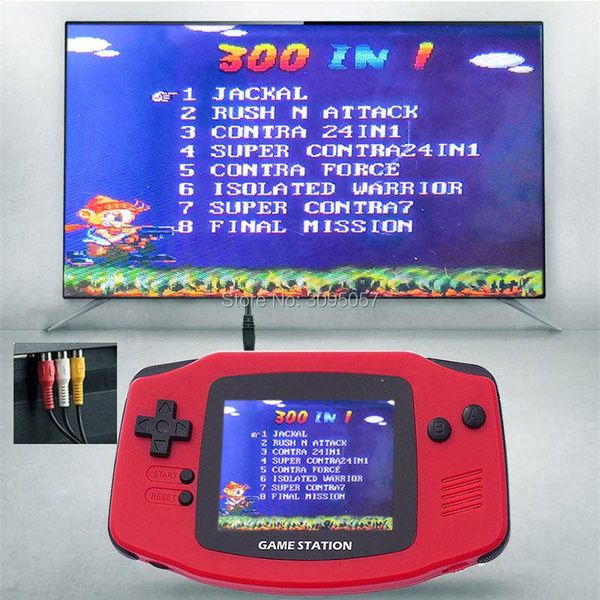 

retro portable mini handheld game player built in 300 classic 8 bit 2.6 inch color screen child pocket station players