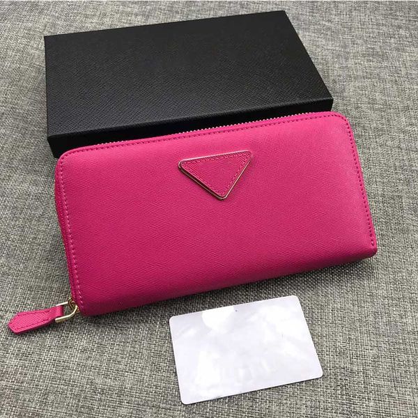 

luxury designers wallet women zipper wallets genuine leather clutch purse handbags fashion men credit card holder 5 colors, Red;black