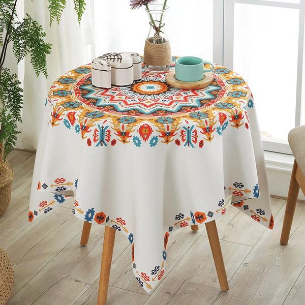 

table cloth tablecloth round wedding floral printed rectangular cover bohemian style